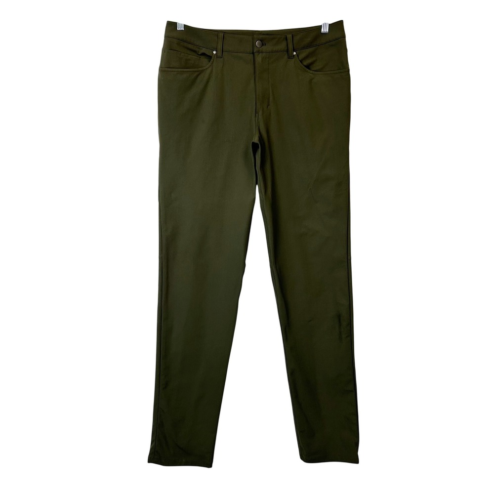 Lululemon ABC Pants Classic Fit Trousers Men's 34L 34x36 Green M5ADGT